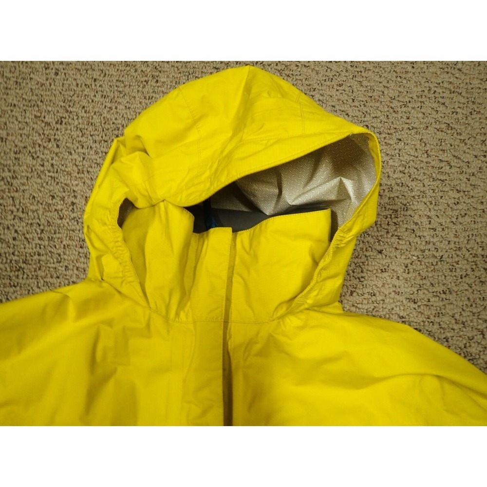 Marmot Rain Jacket Girls Large Yellow Good Hooded Full Zip Waterproof Shell - Picture 3 of 10